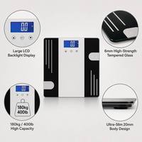 Báscula Digital Profesional para Grasa Corporal, 180 kg, Báscula Inteligente para Baño con Función de Memoria Multiusuario para Gimnasio en Casa