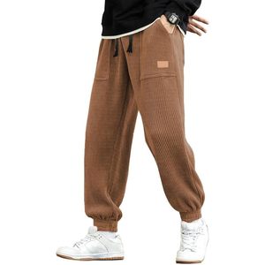 Pantalones Deportivos de Pana para Hombre FOXA, con Cordón, Cintura Elástica, Corte Holgado y Ajustado, con Bolsillos, para Uso Casual - Product Image 1