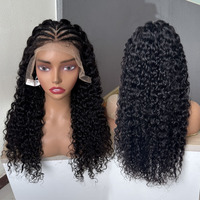 Perruques tressées en dentelle HD suisse 13x4 en gros, cheveux humains bruts vietnamiens, perruques frontales en dentelle pour femmes noires