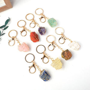 Suvenir gantungan kunci kristal massal-liontin batu alam untuk hadiah toko dan pariwisata pasar - Product Image 1