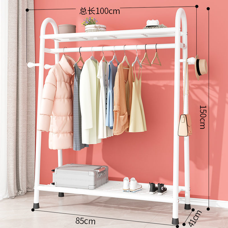 100CM - สีขาว [ตะขอตาข่ายคู่ด้านบนและด้านล่าง]