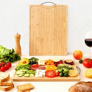 Tabla de Cortar de Bambú Antibacteriana de Doble Cara, Resistente al Moho, Tabla para Cuchillos Específica para Cocina, Tabla para Picar Frutas - Product Image 3