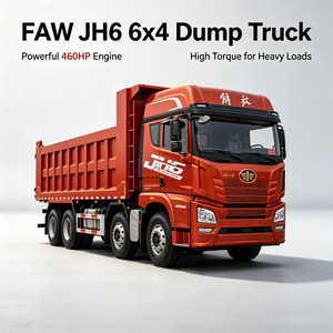 Camion benne lourd FAW JH6 6x4 Euro 5 neuf, moteur diesel Weichai à couple élevé, benne basculante rapide pour le transport de matériaux en carrière et dans les mines - Product Image 1