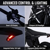 Moto tout-terrain électrique pour adultes 72V 4500W avec moteur sans balais et batterie lithium-ion
