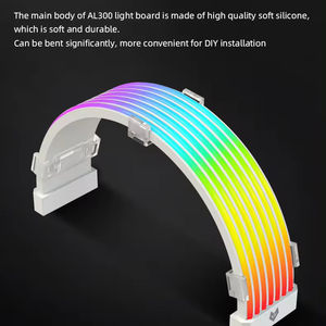 كابل تمديد إضاءة RGB من COOLMOON لملحقات أجهزة الكمبيوتر للألعاب، كابل ARGB 5 فولت <span class=keywords><strong>2</strong></span>*8 دبوس، كابل تمديد مزامن ARGB 5 فولت <span class=keywords><strong>3</strong></span> دبوس - Product Image 5