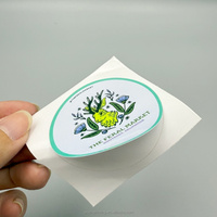 Etiqueta Adhesiva Redonda de Papel Impermeable Personalizada al por Mayor, Etiqueta de Embalaje Cosmético Reciclable, Color Personalizado