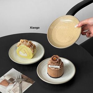 French Retro Style Dessert Plate ,Exquisite Afternoon Tea Cake Plate,<b>Microwave</b> Safe - Product Image 1
