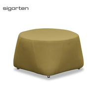 Pouf ottoman de style moderne Sigarten pour salon extérieur, chaise pouf pour jardin, repose-pieds