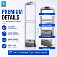 Porte de sécurité EAS SUN LEADER 1620x460x32mm AM 58kHz avec alarme sonore/visuelle pour centre commercial, protection antivol pour la vente au détail de vêtements