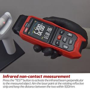 TASI TA503A Tachymètre laser numérique portable sans contact avec mémoire pour la mesure de la vitesse - Product Image 4