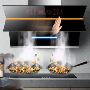OEM One drawing box grande aspirazione doppio motore lato aspirazione cucina cappa cucina corpo <span class=keywords><strong>camino</strong></span> touch grande schermo - Product Image 4