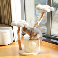 En gros Arbre à chat de luxe en bois véritable, écologique, avec condo et griffoir, en carton