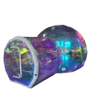 Luckykoo In Stock Outdoor Bubble <b>House</b> With Jumping Tent <b>Inflatable</b> Iridescent Dome Bubble Tent <b>House</b> - Product Image 1