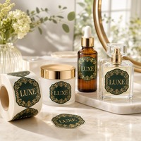 Étiquettes cosmétiques personnalisées imprimées en BOPP, résistantes à l'eau et à l'huile, autocollantes en rouleau, OEM/ODM, pour flacons de soins de la peau et de parfums
