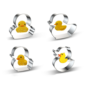 Dễ thương Vịt Cookies Cutter bánh nướng công cụ cho gia đình DIY Biscuit làm Kit de coccion thép không gỉ Mini Pastry khuôn mẫu - Product Image 1