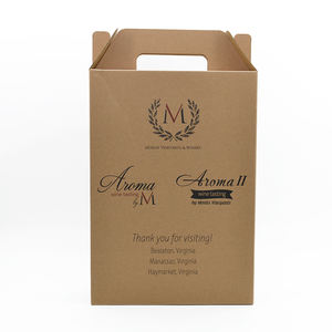 Personalizado Próprio Logotipo Caixa De Papelão Ondulado 3 Exibição Windows 2/3 Pacote Única Garrafa Portadora De Vinho Caixa De Presente De Vidro com Alça - Product Image 3