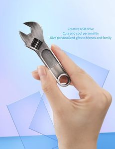 ประแจโลหะ3.0 8GB 16GB แผ่นดิสก์แฟลชไดรฟ์ USB ดีไซน์สุดฮ็อตสำหรับเป็นของขวัญทรงสี่เหลี่ยมผืนผ้ามีสไตล์ - Product Image 3