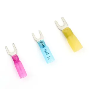 Gaopeng 22-10 AWG Y Type Heat Shrink Wire Terminals Lug Copper U Shape Spade Fork Insulated Crimp Spade Terminals Connectors