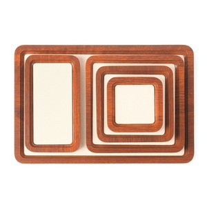 Wood Grain Microfiber Jewelry Tray Dark Gray One Piece Display <b>Plate</b> For Jewelry Storage And Showcase - Product Image 4