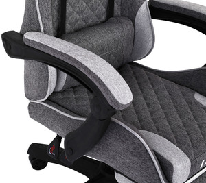 Chaise de jeu multifonctionnelle en tissu de haute qualité, entièrement personnalisable, <span class=keywords><strong>meilleur</strong></span> <span class=keywords><strong>fauteuil</strong></span> d'ordinateur OEM, confort moderne, gris clair - Product Image 5
