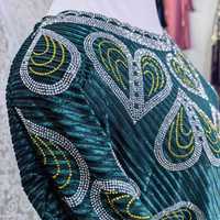 Robe Abaya Musulmane pour Femmes, Robe Longue Islamique de Luxe, Designs Dubaï, Vêtements Islamiques, Grande Taille, Élégante, Florale, en Coton Respirant