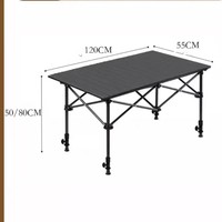 Table pliante rectangulaire d'extérieur en gros, portable, pour camping, barbecue, excursions en voiture, pique-nique et stand de vente
