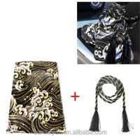 HUIJIE Traditional Japanese Wave Pattern Cotton Cloth Gear Shift Boot Custom Knob Cover for JDM Car OEM Factory Direct
