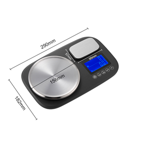 Báscula electrónica para alimentos de doble plataforma de acero inoxidable al por mayor, báscula de cocina Digital de alta precisión, batería LCD de 10kg - Product Image 5