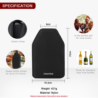 El más nuevo diseño de la manga de enfriamiento de la botella de vino Manga de paquete de hielo de vino flexible y mantiene su manga del refrigerador de vino