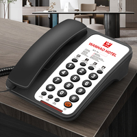 Téléphone analogique pour chambre d'hôtel avec façade en papier personnalisée, faible MOQ, service de logo imprimé directement de l'usine