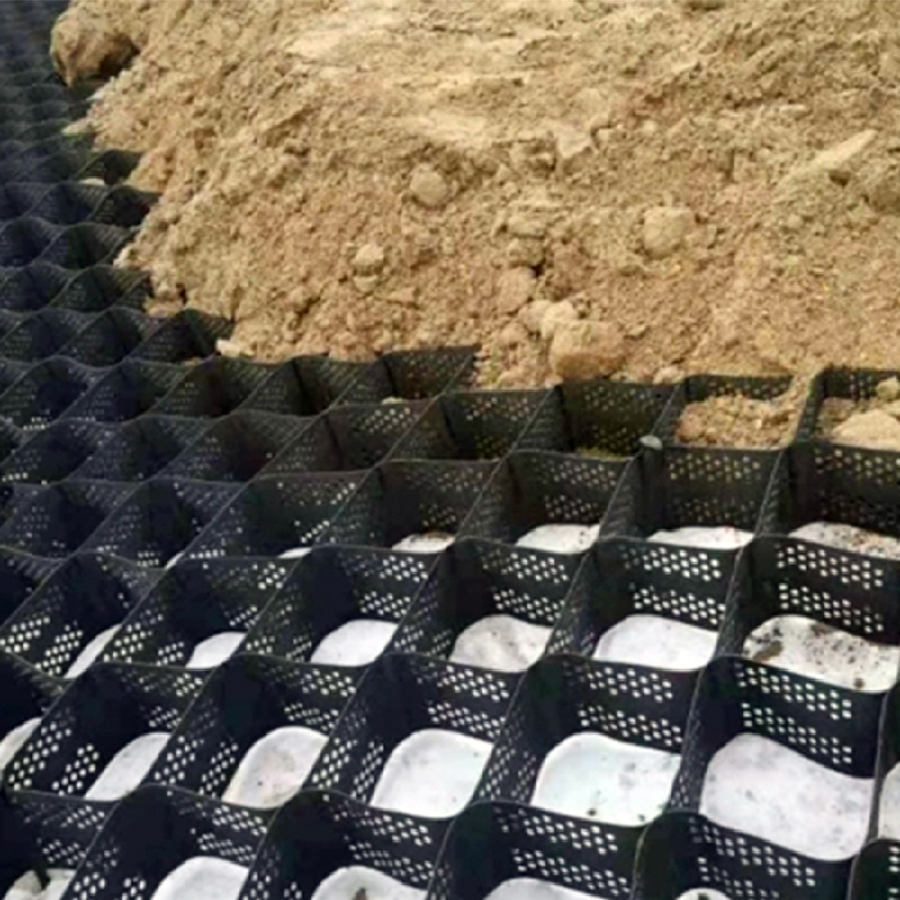 Геоэлемент из полиэтилена HDPE текстурированный/перфорированный для подпорной стены/дорожного армирования
