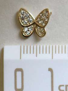 Femmes élégant 9K véritable or papillon pendentif collier minimaliste mode coréenne accessoire en gros pour les fêtes KJ392 - Product Image 5