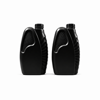 Bouteille d'huile moteur 1L en PEHD anti-fuite avec poignée ergonomique, grip côtelé et bouchon à vis pour conteneur de lubrifiant moteur – Vente en gros
