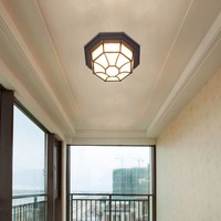Lustre de plafond classique moderne à LED, étanche IP65, alimenté par courant alternatif, à montage en surface, pour salon, bureau à domicile, couloir