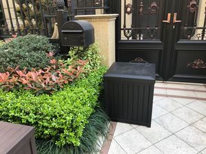 Wooden Storage Trunk Wooden Style Home Organization Plastic Organizer Storage Container Outdoor Trunk Box Garden Plastic Storage Deck Box With Lid