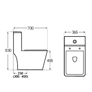 Tiêu Chuẩn Châu Âu Vệ Sinh Một Mảnh Gốm Nhà Vệ Sinh Bát Hiện Đại Kéo Dài Dual-Flush P-Trap S-Trap Thoát Nước Cho Phòng Tắm Sử Dụng - Product Image 6