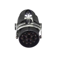 Fiche de remorque 13Pin ABS/EBS 24V Fiche à vis en plastique pour camion de remorque Fiche de connecteur 24V 13Pin: Contact à sertir/Contact à broche soudée