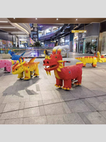 Dinosaure rouge à pièces marchant Animal intérieur enfants Arcade Machine simulateur Console de jeu pour enfants