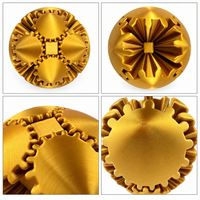 Interactive Fidget Ball Multicolor Rotating Gear Mechanism Colorful Plastic Spinning Fidget Ball Portable Desk Accessory