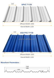 Hình thang uPVC tấm lợp cách âm tejas uPVC vật liệu xây dựng với tính năng chịu nhiệt PVC techos tejas Para - Product Image 2