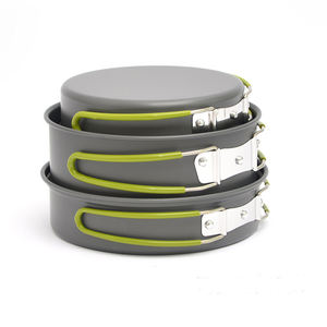 حقائب الظهر للنزهة من الألومنيوم أواني للمخيمات معدات الطبخ وعاء وعاء وعاء مجموعة أوعية التخييم خفيفة الوزن - Product Image 3