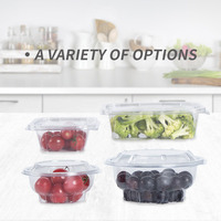 Boîtes transparentes congelées en plastique de stockage de rectangle couvercles de trou articulés conteneurs d'emballage de fruits de fraise de pastèque