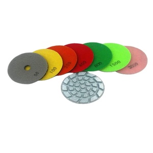 4 inç reçine ıslak kuru kullanım elmas parlatma pedleri Grind araçları beton mermer taş zemin granit için temizlik - Product Image 4