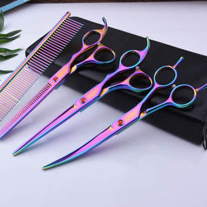 Trasporto di goccia forbici per animali domestici pettine per toelettatura per cani strumento per tagliare i capelli in acciaio inossidabile per animali domestici - Product Image 6