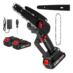 Mini motosierra con cadena de acero con alto contenido de carbono de 15 cm para sierra eléctrica manual de uso en jardín - Product Image 1