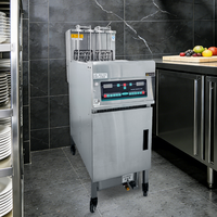 Friteuses électriques doubles professionnelles automatiques pour restaurants de poulet 14L 14L avec filtre à huile
