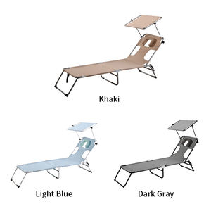 Tissu Oxford inclinable <span class=keywords><strong>de</strong></span> séchage du dos <span class=keywords><strong>de</strong></span> plage extérieure professionnelle avec lit pliable à cadre en fer pour un <span class=keywords><strong>bain</strong></span> <span class=keywords><strong>de</strong></span> <span class=keywords><strong>soleil</strong></span> pratique - Product Image 1