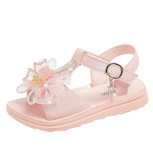 Sandalias de Princesa con Lazo para Niñas, Zapatos de Vestir para Fiestas y Bodas, Sandalias Planas Infantiles con Brillantina, Zapatos de Princesa - Product Image 5