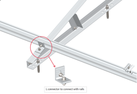 Support solaire en aluminium réglable pour panneaux photovoltaïques, structure de montage triangulaire inclinable pour toit plat, idéal pour l'installation en usine