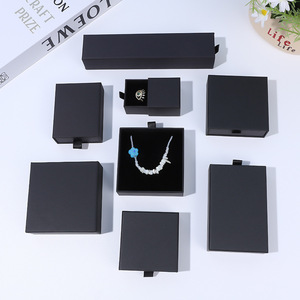 Bracelet <strong>Display</strong> Black Jewellery Drawer Velvet Pouch Luxury Necklace Ring <strong>Box</strong> <strong>Custom</strong> Logo <strong>Paper</strong> Gift <strong>Box</strong> Jewelry Packaging - Product Image 2
